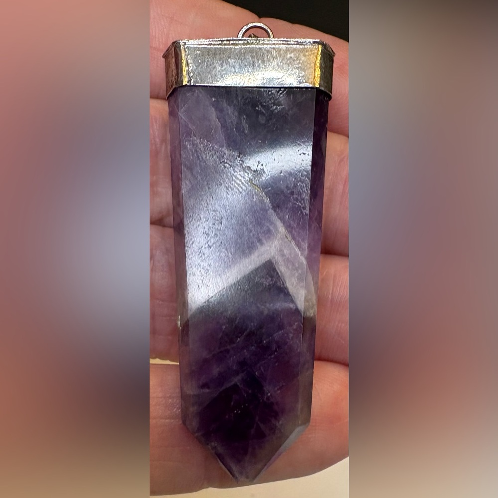 Amethyst Crystal Pendant Necklace